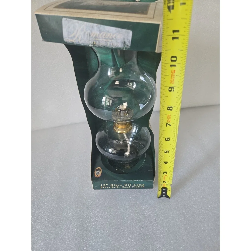 Vintage‎ Clear Glass Lamplight Oil Lamp Romance Collection Handblown Oil Lamp